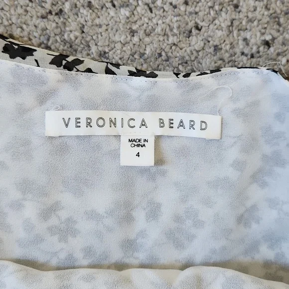 VERONICA BEARD SEVILLA RUFFLE SKIRT BLACK WHITE 4 - Picture 6 of 10